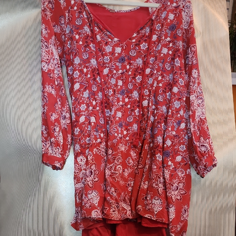 Free People Scarlet Floral Blouse